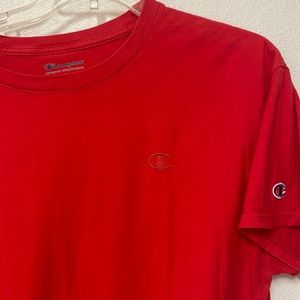 Large red champion tshirt